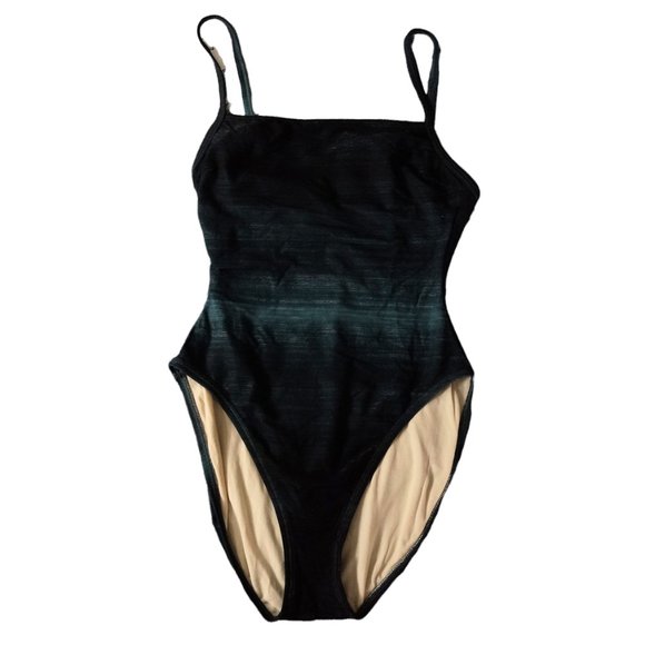 La Blanca vintage one piece swimsuit green ombre size 10 - Picture 3 of 7